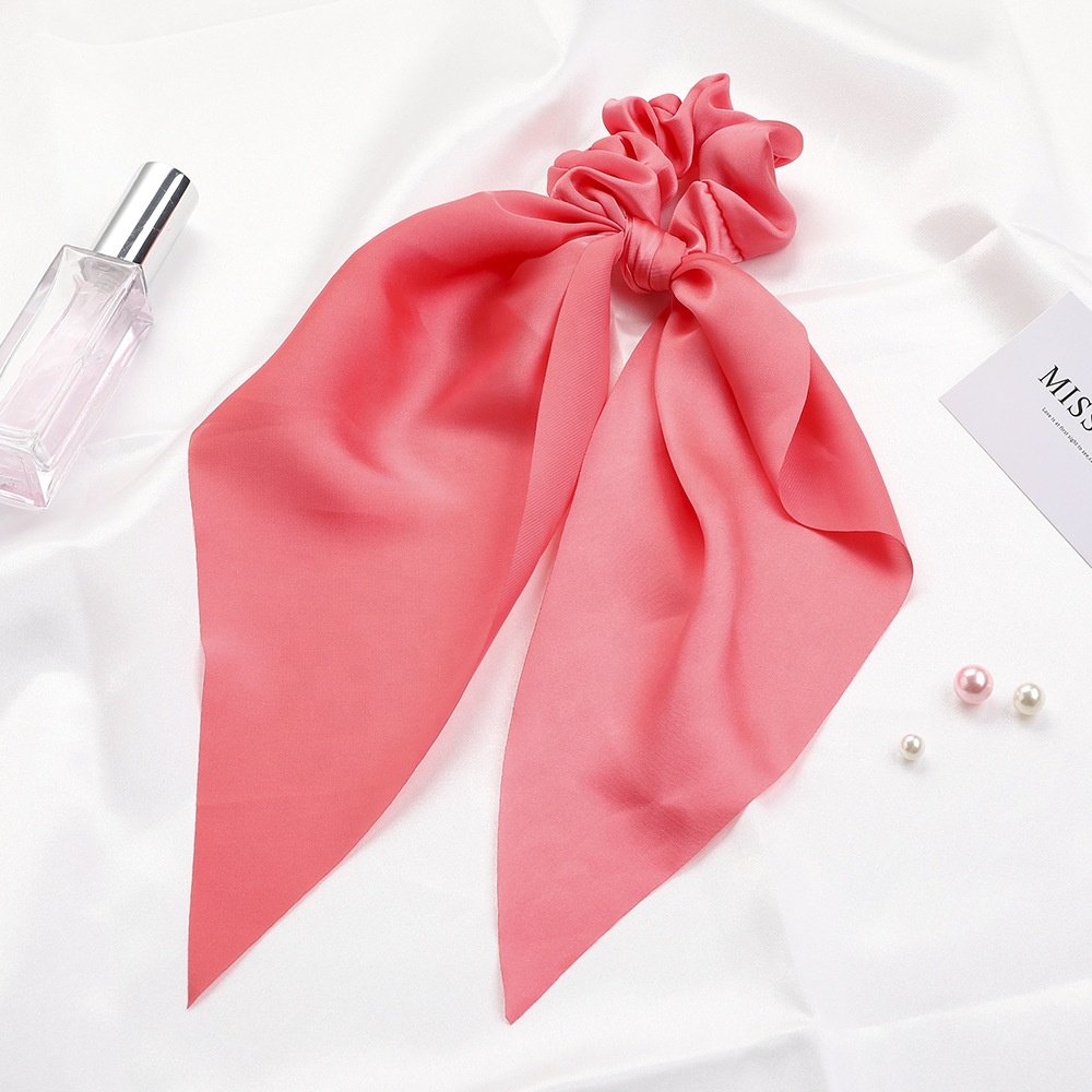 Factory Wholesale Knot Hair Tie For Women Silk Hair Accessories Casual Female Hair Scrunchies