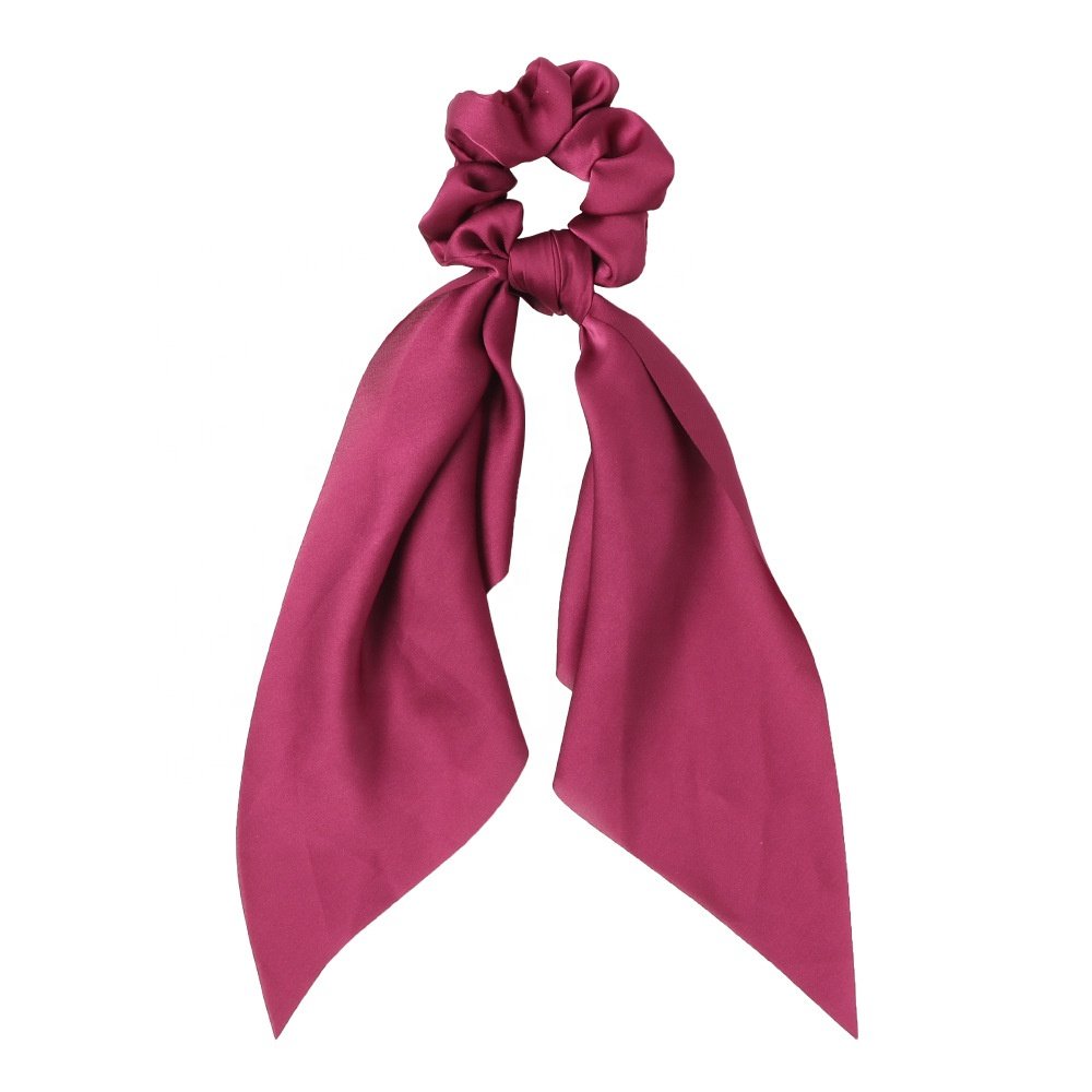 Factory Wholesale Knot Hair Tie For Women Silk Hair Accessories Casual Female Hair Scrunchies