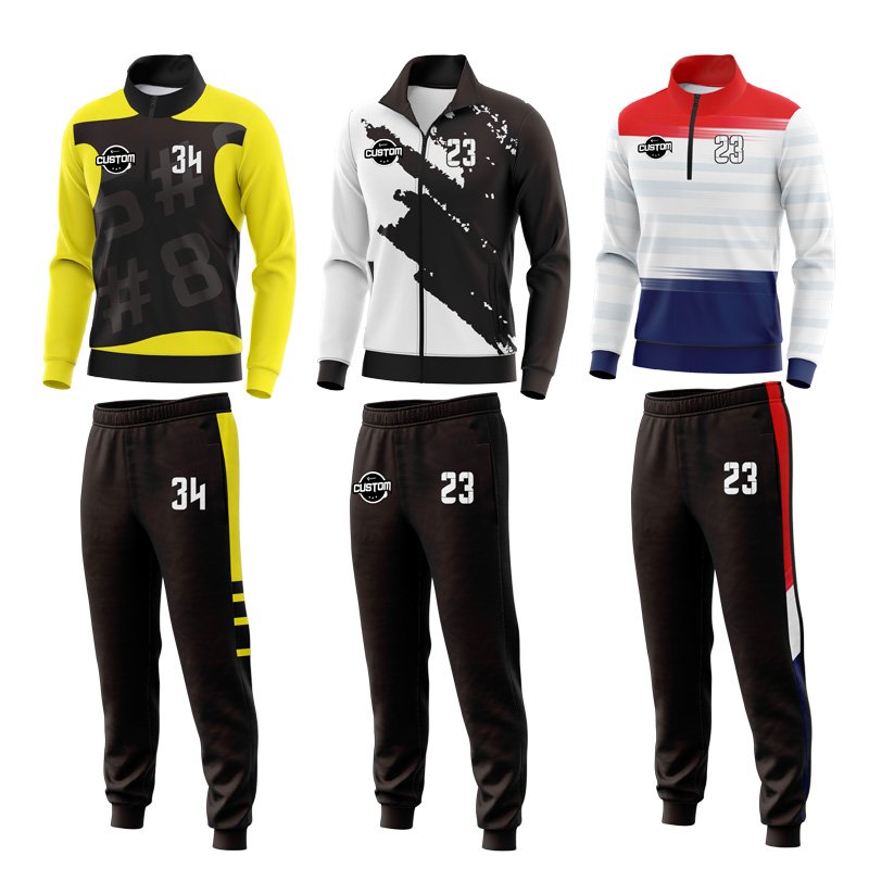 Custom Logo 2-Piece Athletic Tracksuit Unisex Plain Basketball Workout Hoodie and Trousers Sportstwear Uniform