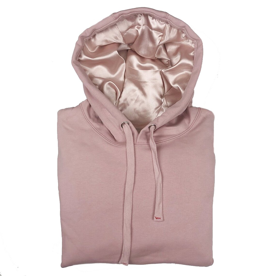 Plain Hooded Pullover Silk Men Satin Lined Hoodie With Silk Hood