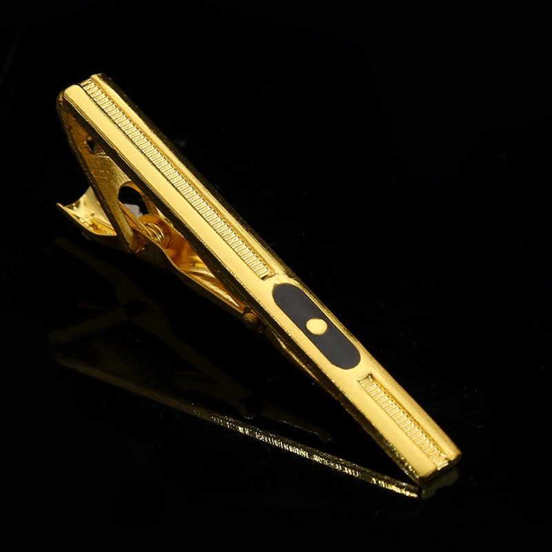 Factory direct iron tie clip Men's formal business gold tie clip Simple fashion suit accessories tie pin