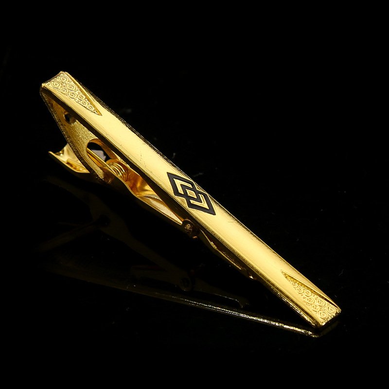 Factory direct iron tie clip Men's formal business gold tie clip Simple fashion suit accessories tie pin