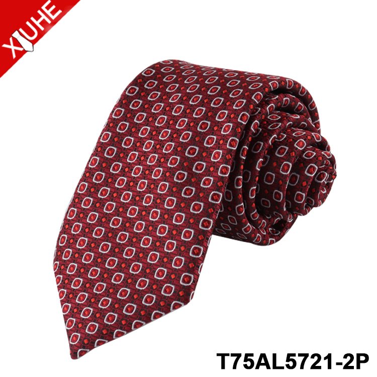 President Micro tie Striped Dot Paisley Ties Red formal Leadership tie Custom Polyester Woven Necktie