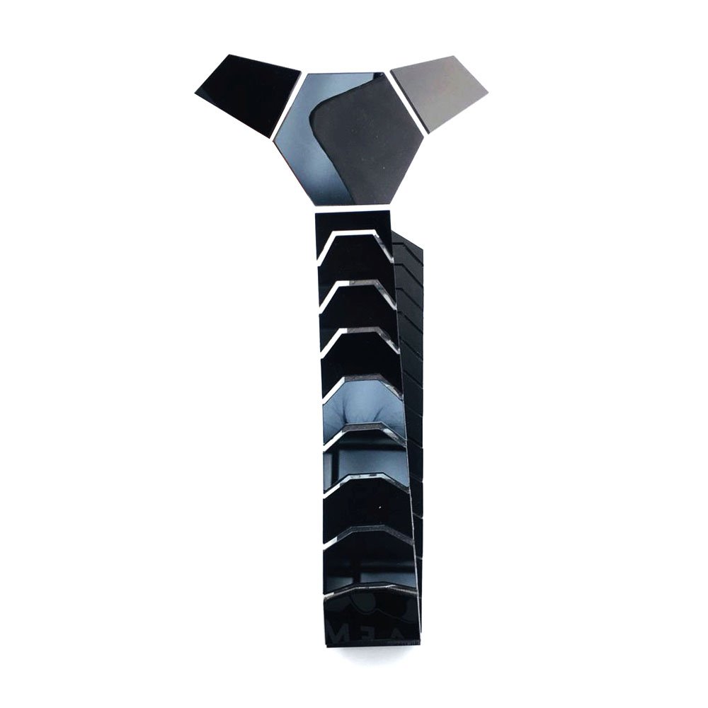 Hamocigia Custom Fashion Skinny Men Wedding Party Costume Leather Mirror Acrylic Tie