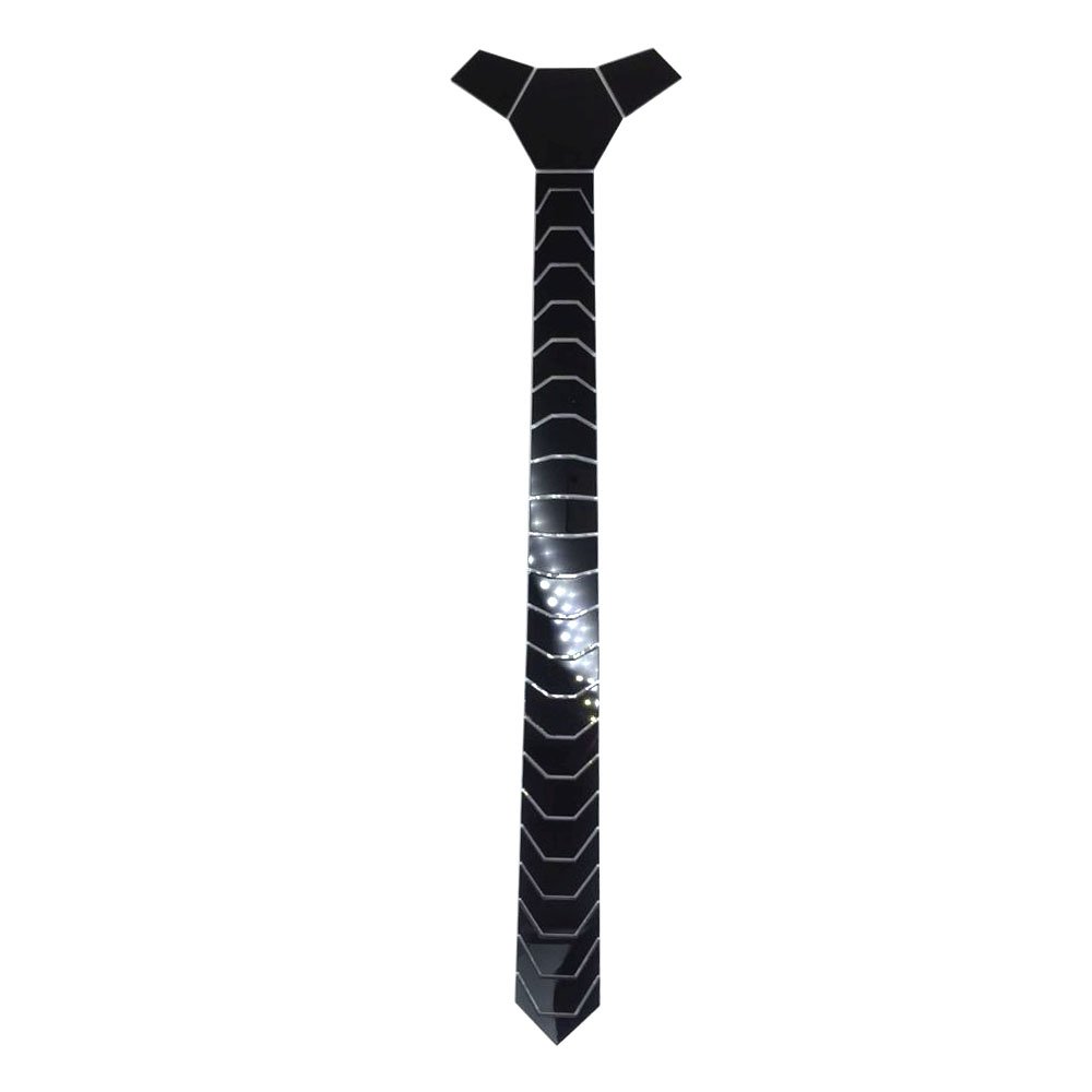 Hamocigia Custom Fashion Skinny Men Wedding Party Costume Leather Mirror Acrylic Tie