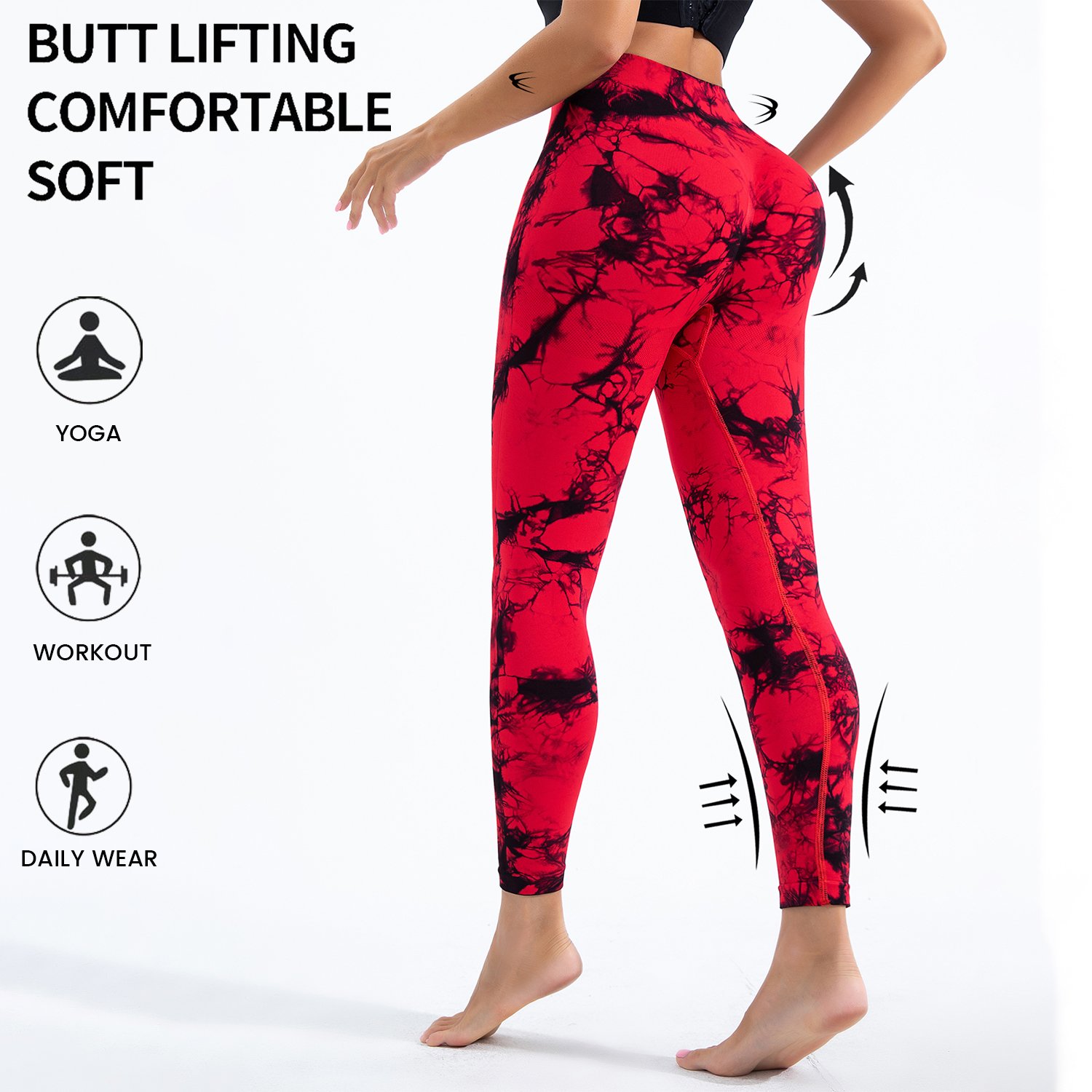 FLW Tie Dye Seamless Yoga Leggings Sport Gym Workout High Quality Leggings For Women