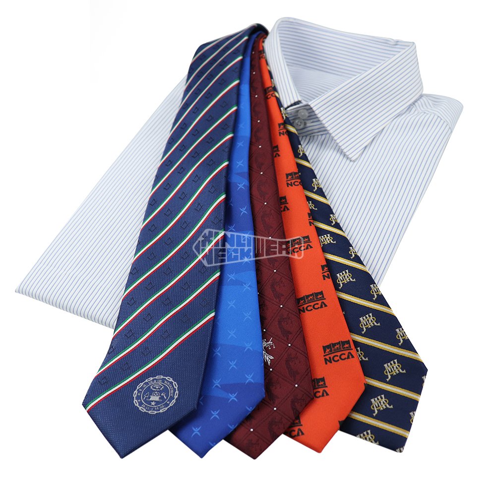 Luxury Masonic Club Ties Men Printed Wholesale Silk Neckties Poly Customized Tie For Men Striped