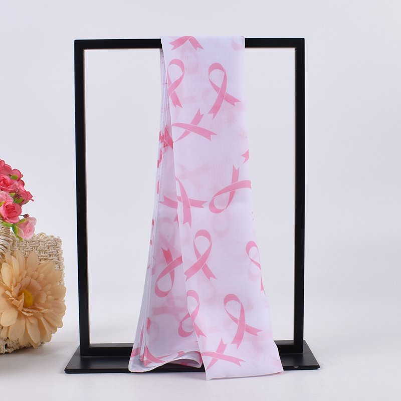 New Fashion Versatile Factory customized Thin Pink Tie Pattern Printed Chiffon Women's Long Sunscreen Scarf Malaysia Style Shawl