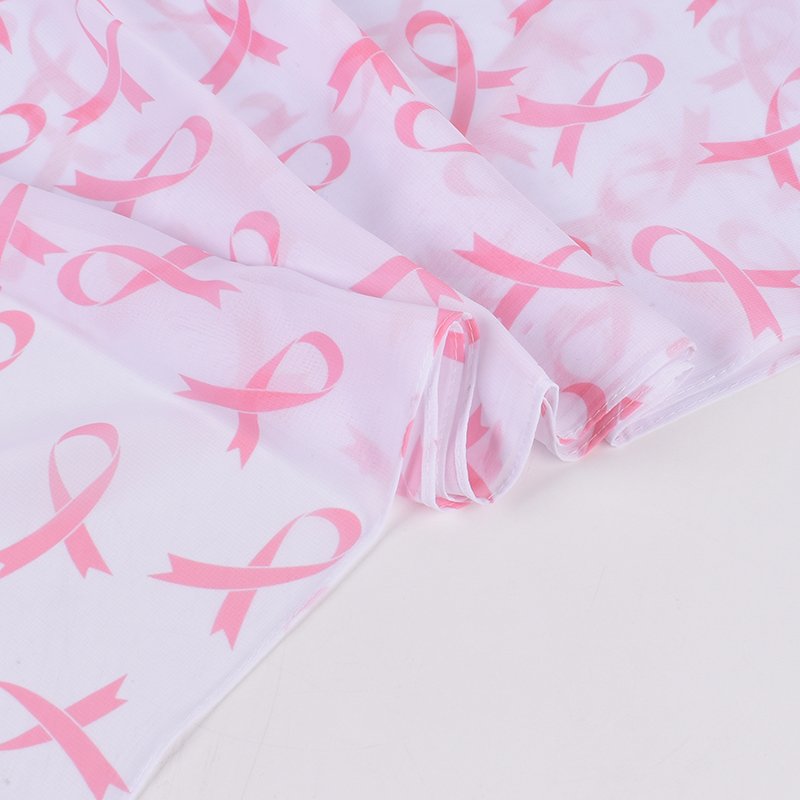New Fashion Versatile Factory customized Thin Pink Tie Pattern Printed Chiffon Women's Long Sunscreen Scarf Malaysia Style Shawl