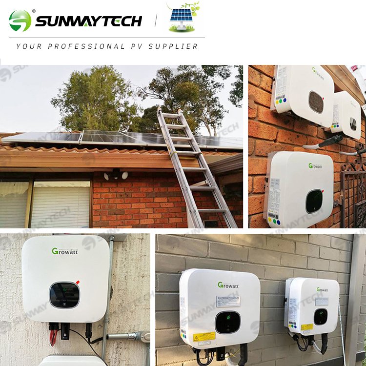 Growatt Solar Energy System Grid Tie 3kw 5kw 8kw 10kw 12kw 15kw Solar Panel System for Home
