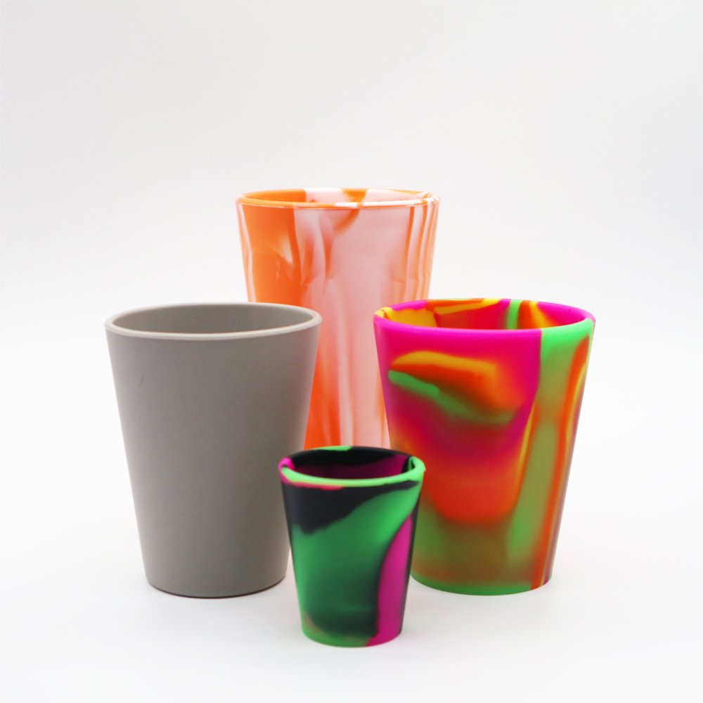 Pint Glass Cup 16oz Silicone Pint Tie Dye Tumbler Coffee Cup Beer Wine Cups Food Grade Unbreakable Durable Silicone Opp Bag