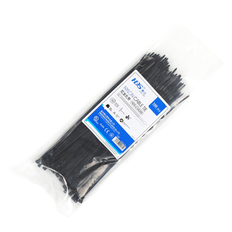 HDS UL nylon cable tie plastic manufacturer price cable zip ties 200mm multifunctional color cable bundle tie