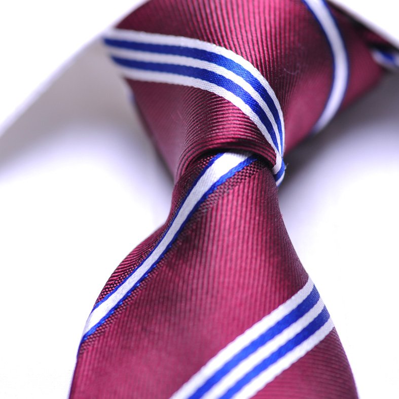 Wholesale Fashion 100% Silk Wedding Tie for Men Casual Necktie with Woven Stripe and Floral Pattern for Formal Wear