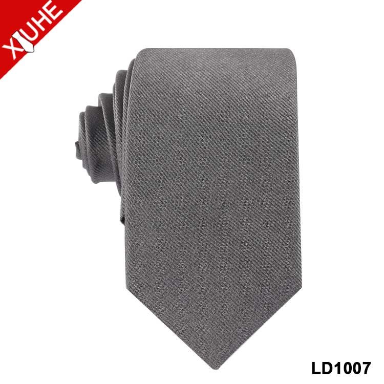 High Quality Jacquard Tie Red Blue Solid Color Necktie Woven Mens Custom Silk Ties