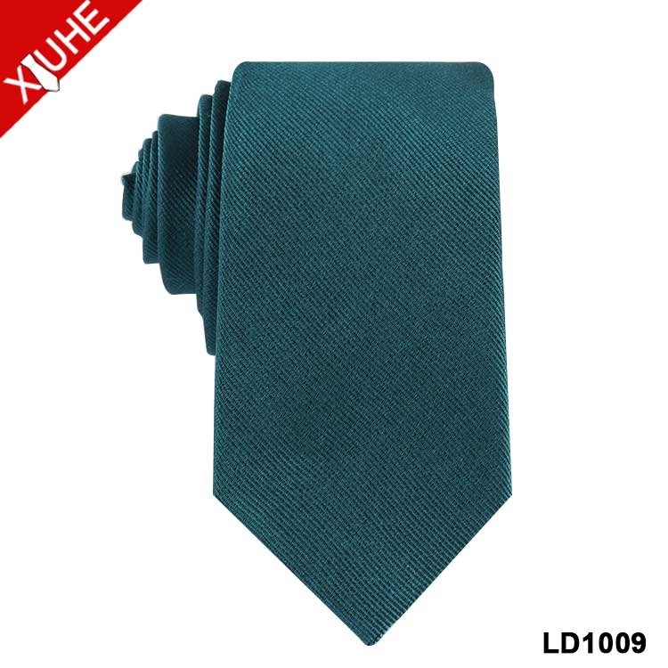 High Quality Jacquard Tie Red Blue Solid Color Necktie Woven Mens Custom Silk Ties