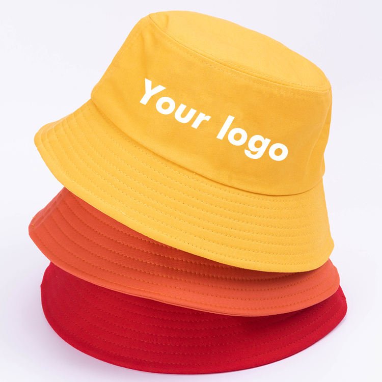 Promotional Personal Brand Embroidery Logo Travel Bucket Hats Blanks Satin Lined Bucket Hat
