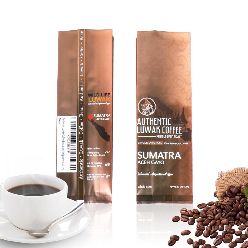 Custom printed stand up flat bottom coffee bean pouch 12oz eight side sealed coffee bag packaging with logo valve zipper