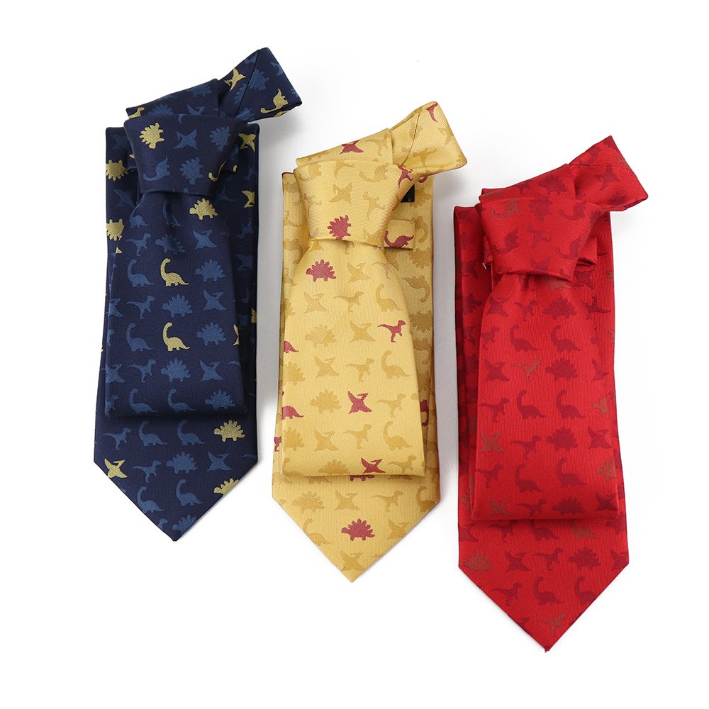 Custom Made Animal Mens Dress Neckties Silk Woven Dinosaur Ties Neck Tie Patterned Necktie For Wedding