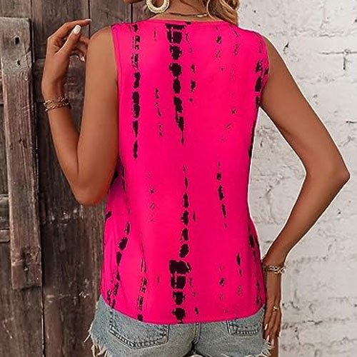 New Fashion Sexy Stripe Tie Dye Streetwear Women Tank top Ribbed Sexy Lady Top Sleeveless Tanktop Sublimation Women For Tank top