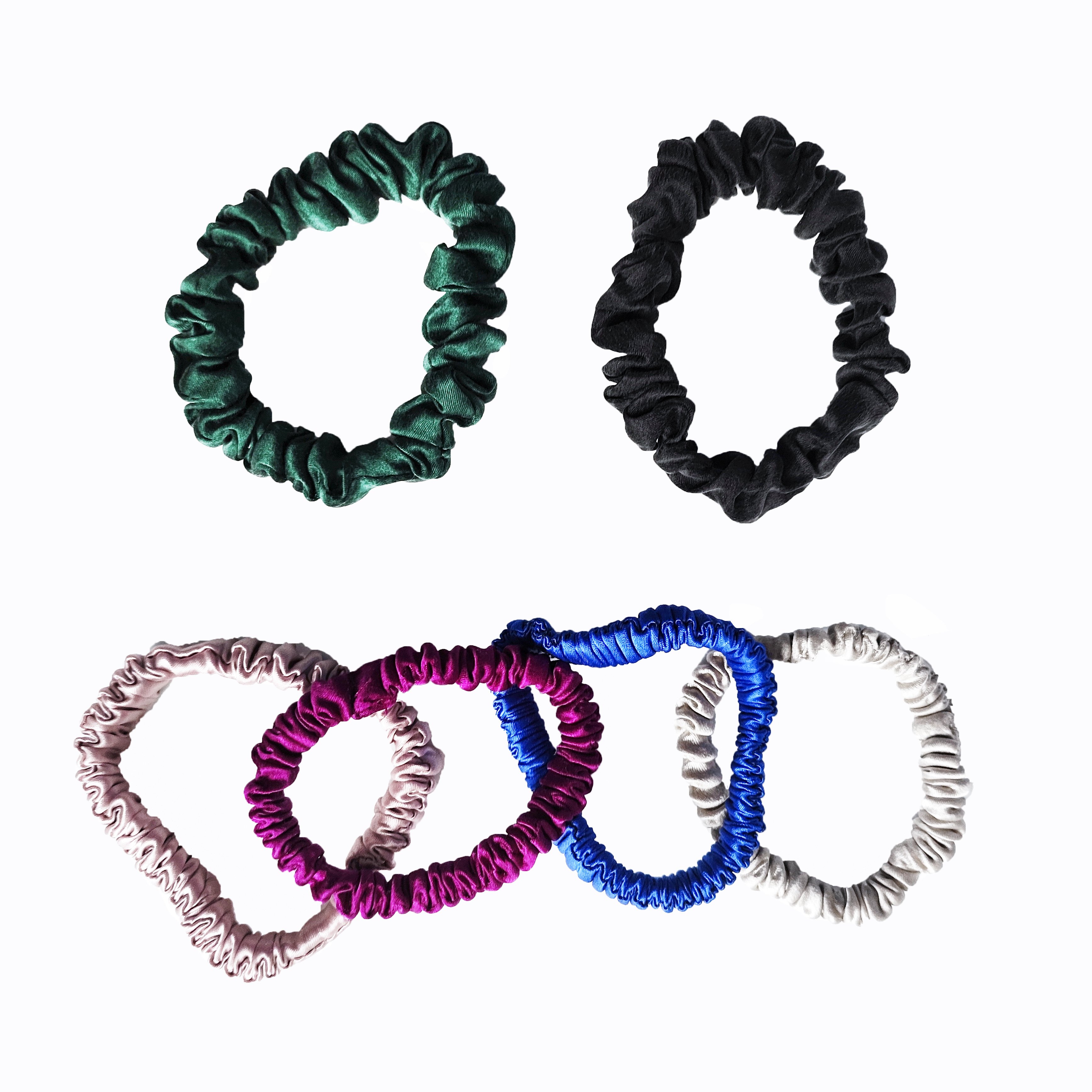 Wholesale Custom 6A Silk Scrunchie Elastic Hair Band Decorations with Customizable Private Logo Women Accessory