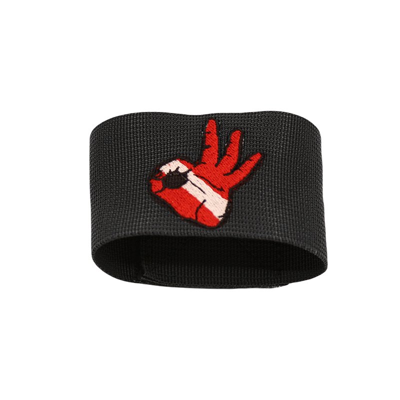 Custom Size Campaign Knitted Fabric Velcroes Embroidered velcroes wristbands Arm Wrist Strap Velcroes