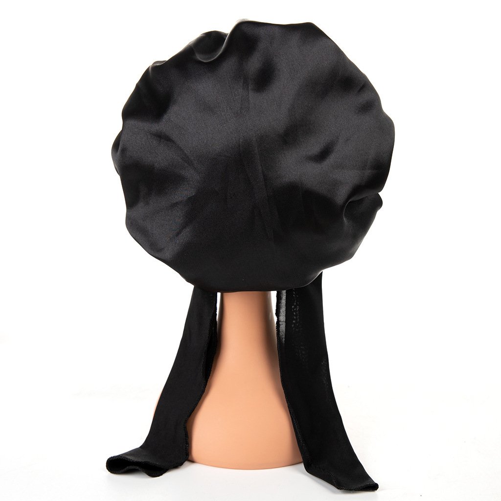 Wholesale Solid Color Kids Satin Bonnets with Tie Band Baby Bonnet Toddler Sleeping hats Soft Silk Night Sleeping Hair Hats
