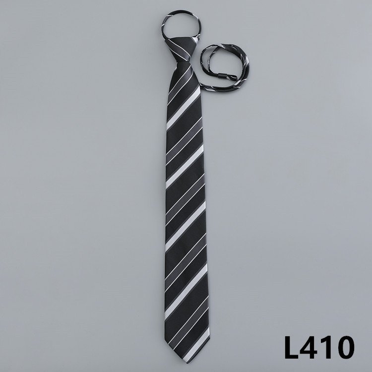 Woven tie wholesale zipper classical stripe polyester classical men customize pink pred knot necktie