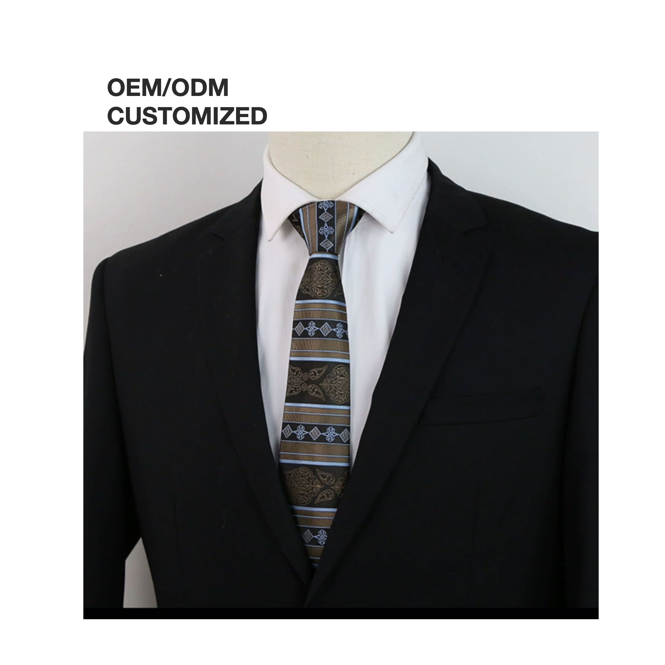 Original Supplier Brown Coffee Color Classic Tie Silk Custom Necktie