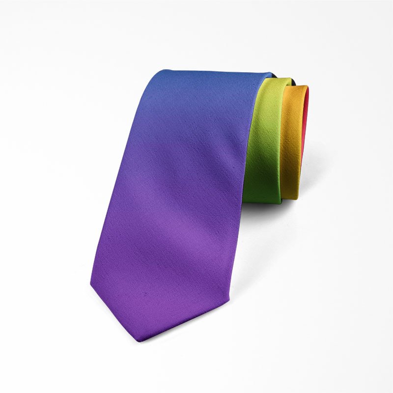 Wholesale 8cm Men Fashion Colorful Tie Rainbow Stripe Festival 3D Printed Tie Gay Pride Month Day Parade Necktie Men's Suit Tie