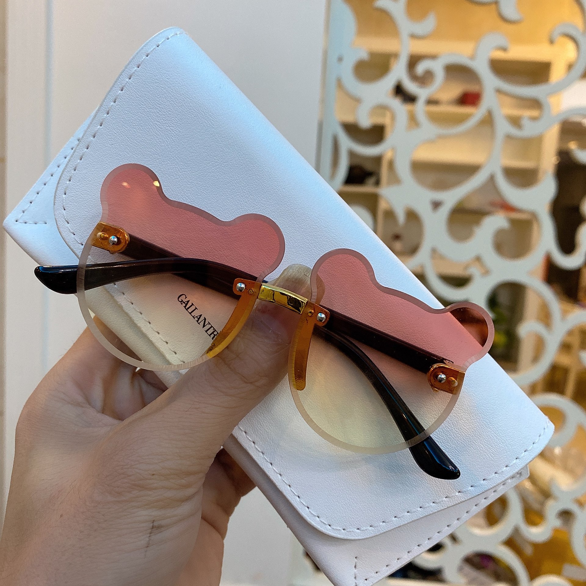 1-2 Years Old Children's Sunglasses Glasses Fashionable Baby Sunglasses Eyes For Girls Boys Cute Cartoon Flower Sunglasses