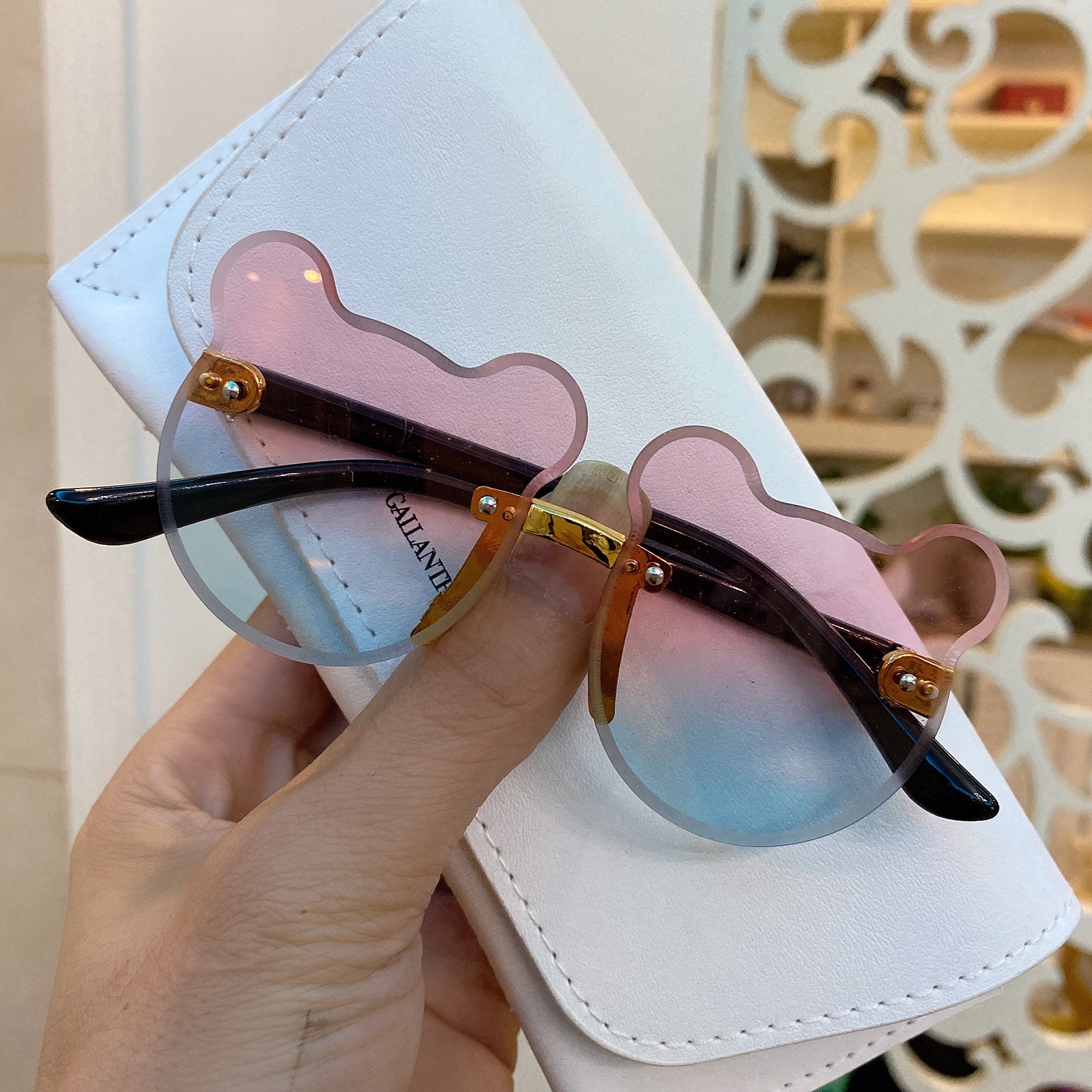 1-2 Years Old Children's Sunglasses Glasses Fashionable Baby Sunglasses Eyes For Girls Boys Cute Cartoon Flower Sunglasses