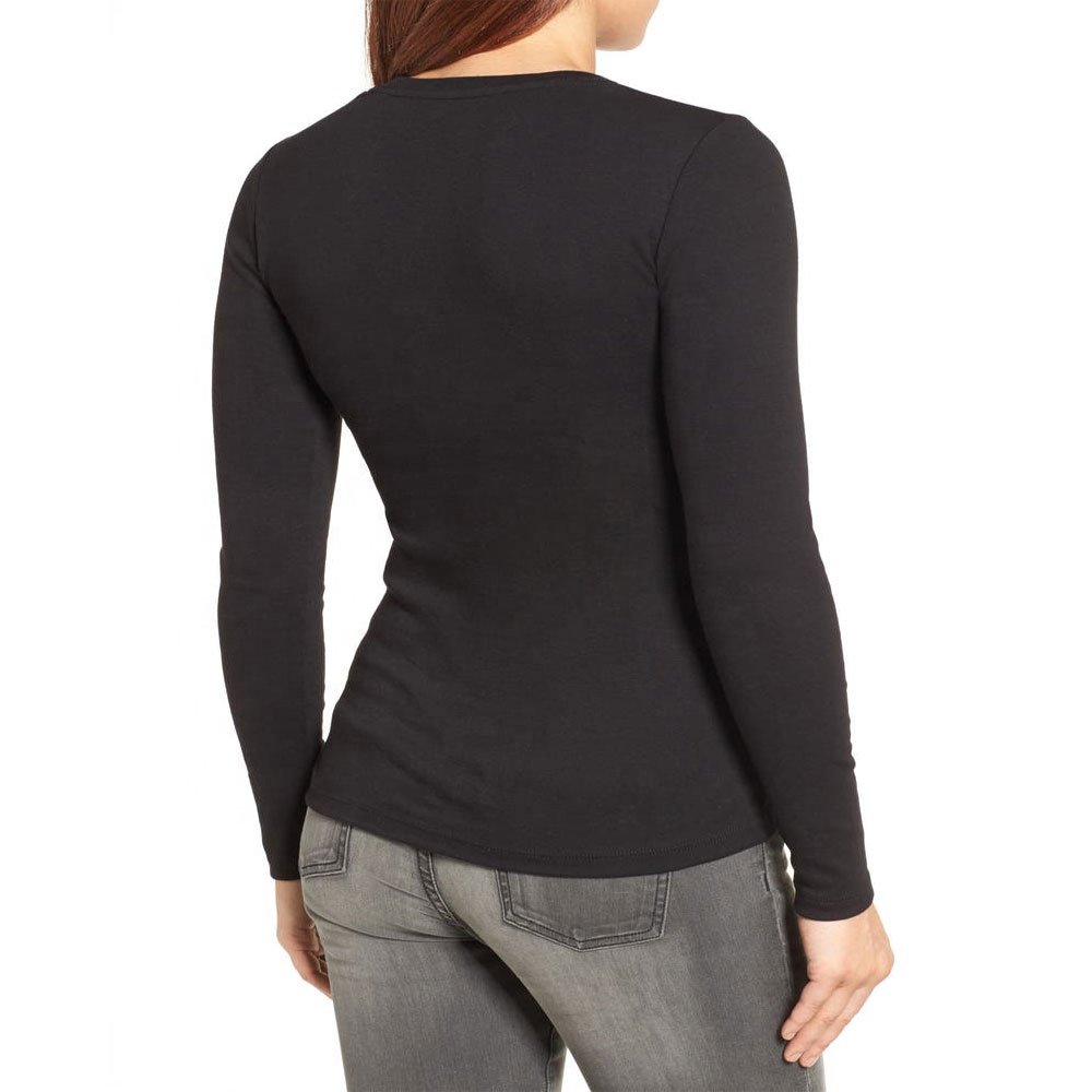 caslon long sleeve scoop neck cotton tee Custom Logo Quick Dry Long Sleeve Women Breathable 100% cotton T shirt