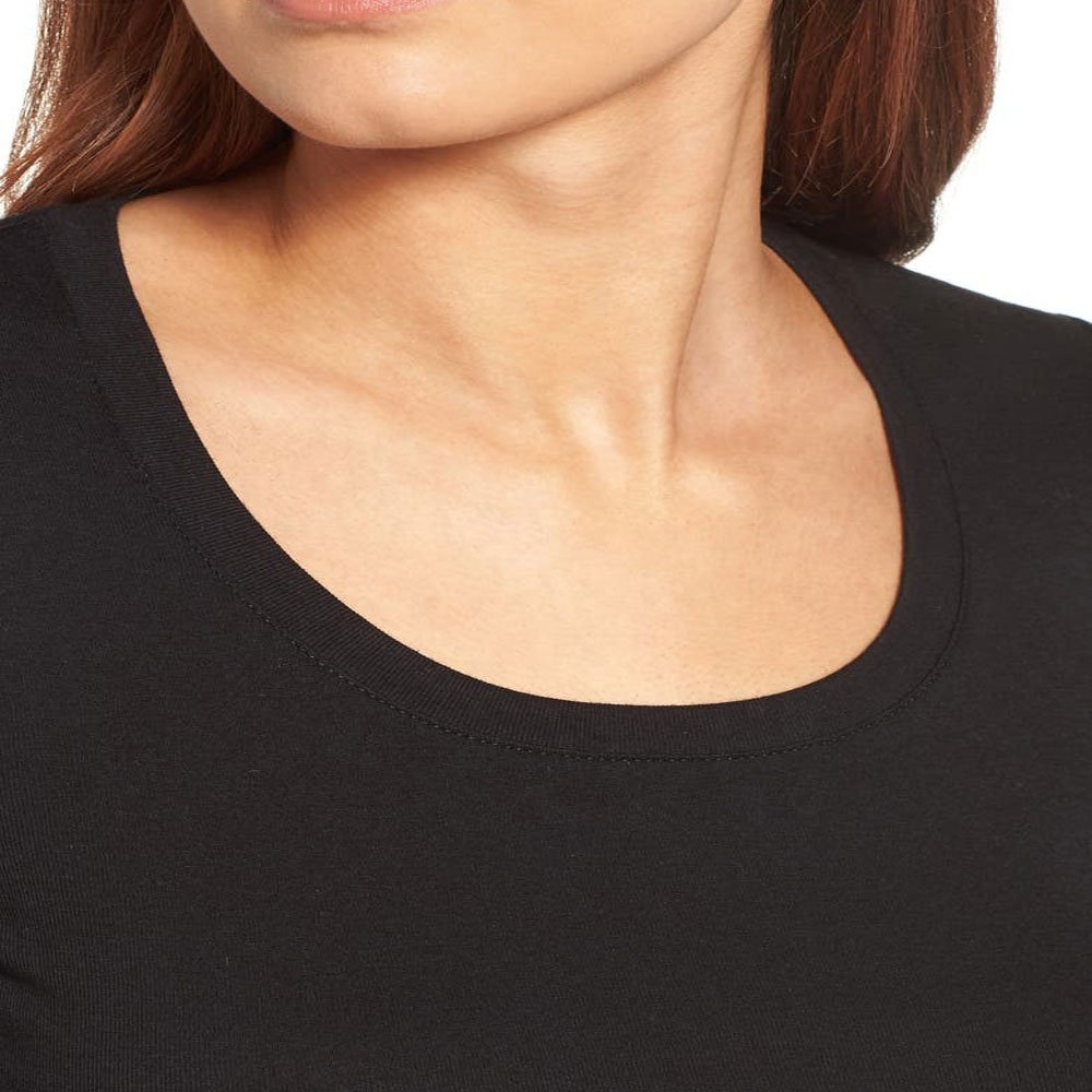 caslon long sleeve scoop neck cotton tee Custom Logo Quick Dry Long Sleeve Women Breathable 100% cotton T shirt