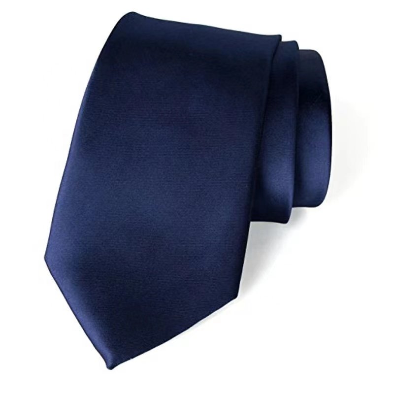 7cm wide Hand made solid neck ties fashion plain satin light violet purple Cravatte da uomo tie for men suits