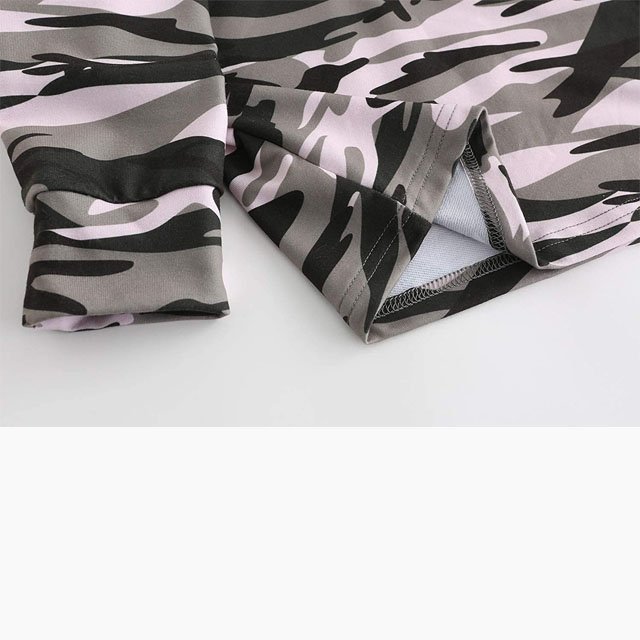 Wholesale custom camo printed Women's Sexy 2 Pieces Hoodie Crop Top Joggers Pants Set Active Tracksuit Set womens 2 piece sets