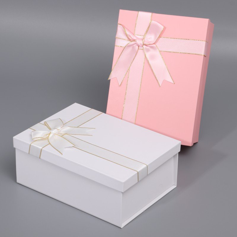 2024 new beautiful pink bow tie packaging underwear shirt clothing with ribbon gift box