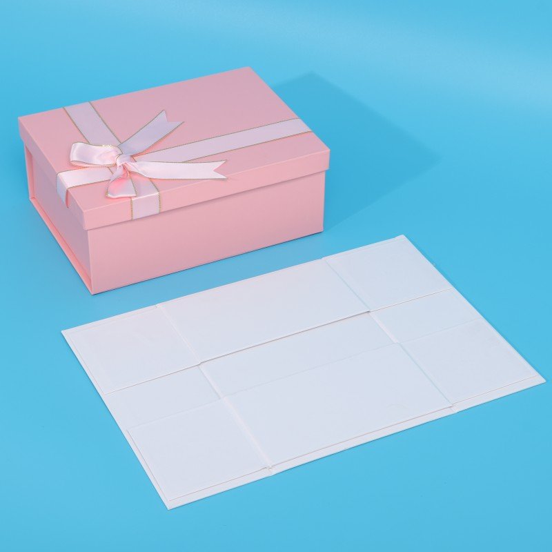 2024 new beautiful pink bow tie packaging underwear shirt clothing with ribbon gift box