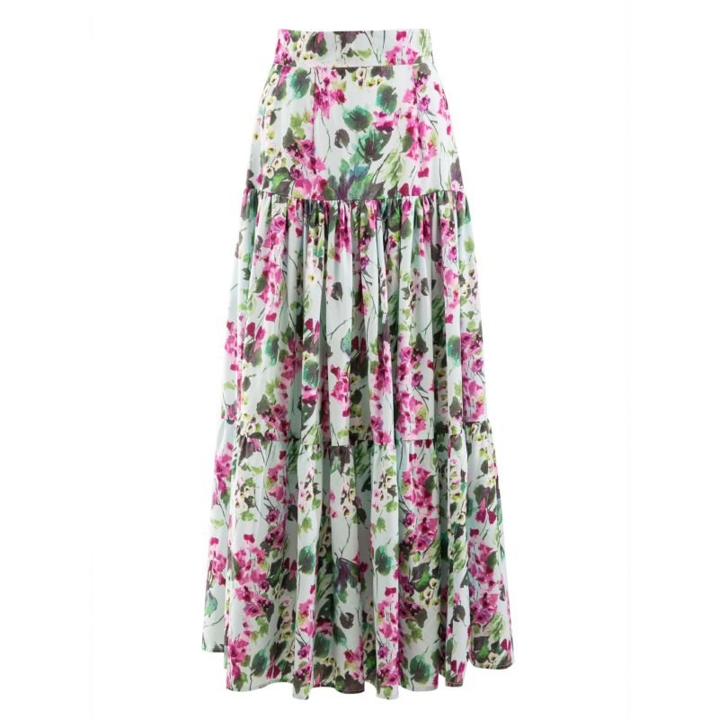 New Arrival Fashion Chiffon Floral Dress Casual V Neck Mesh Print Maxi Dresses Women Elegant Long Dress
