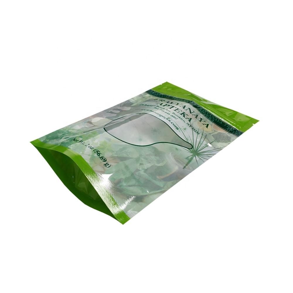 Digital print stand up recyclable ziplock bag custom printed recyclable food pouch with window