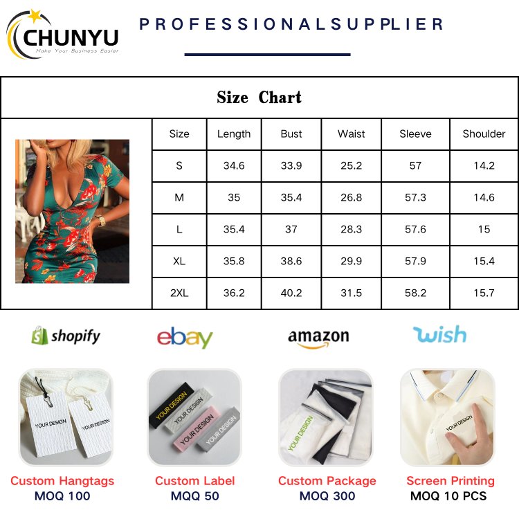 Women Green Crisscross Back Frill Hem Shift Dress Streetwear Sheath Flora Print Short Sleeve Mini Summer Party Dress 10%