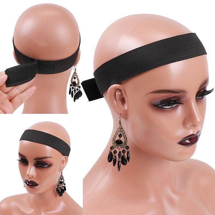 Hot Selling Adjustable Wig Melt Hair Band Custom Logo Printed Black Elastic Wig Band With Low Price