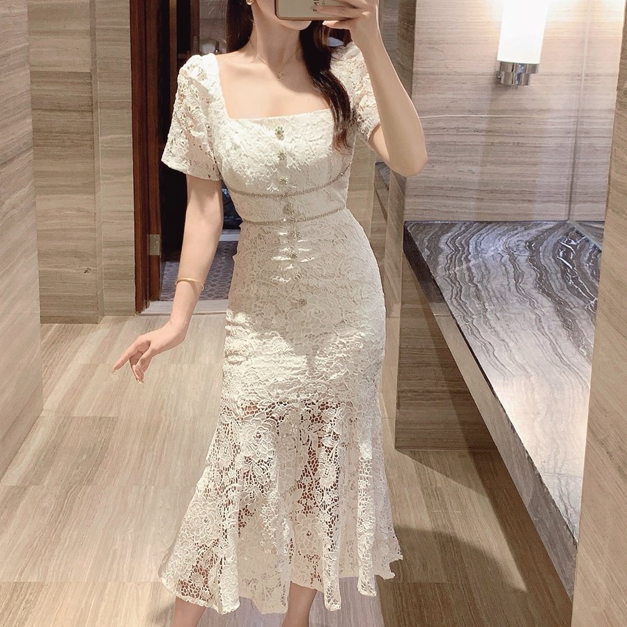 Party Dress Summer New Ladies Sleeveless V-Neck Pleated Dress Slim Banquet Women's Clothing