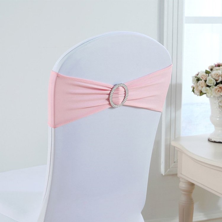 Wholesale Banquet Spandex Chair Sash Knot Wedding Bow Chair Sashes Gold Ties Backs Wedding Decorative Bows For Chairs