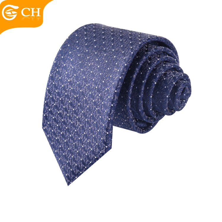 OEM Good Quality Western Designer Chic Blue Purple Hombre Necktie Woven Navy Import Polyester Custom Logo Tie