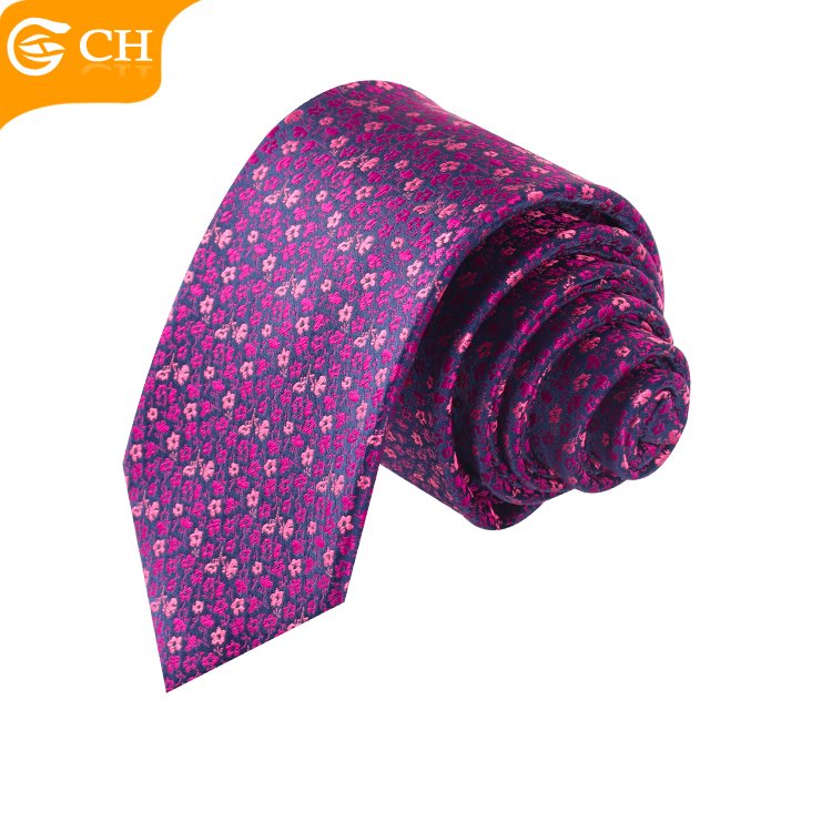 OEM Good Quality Western Designer Chic Blue Purple Hombre Necktie Woven Navy Import Polyester Custom Logo Tie