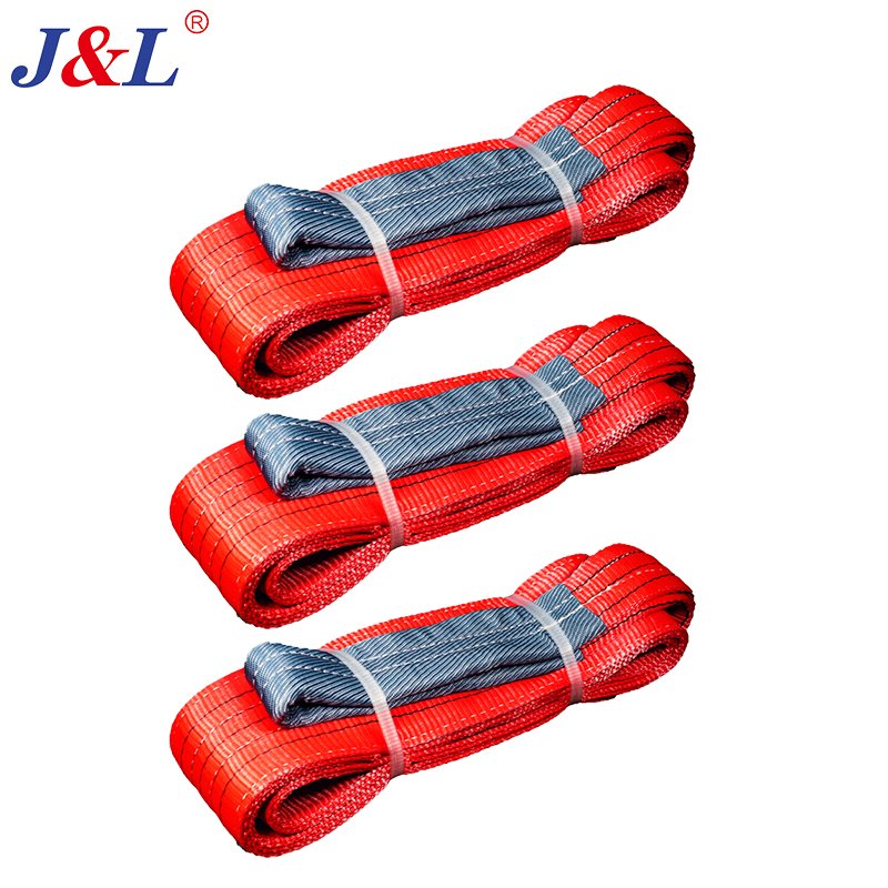JULI Polyester Eye Type Webbing Sling Safety Factor 7:1 Transport Strap Cargo Lashing Belt for Tightening Loading Safti Belt