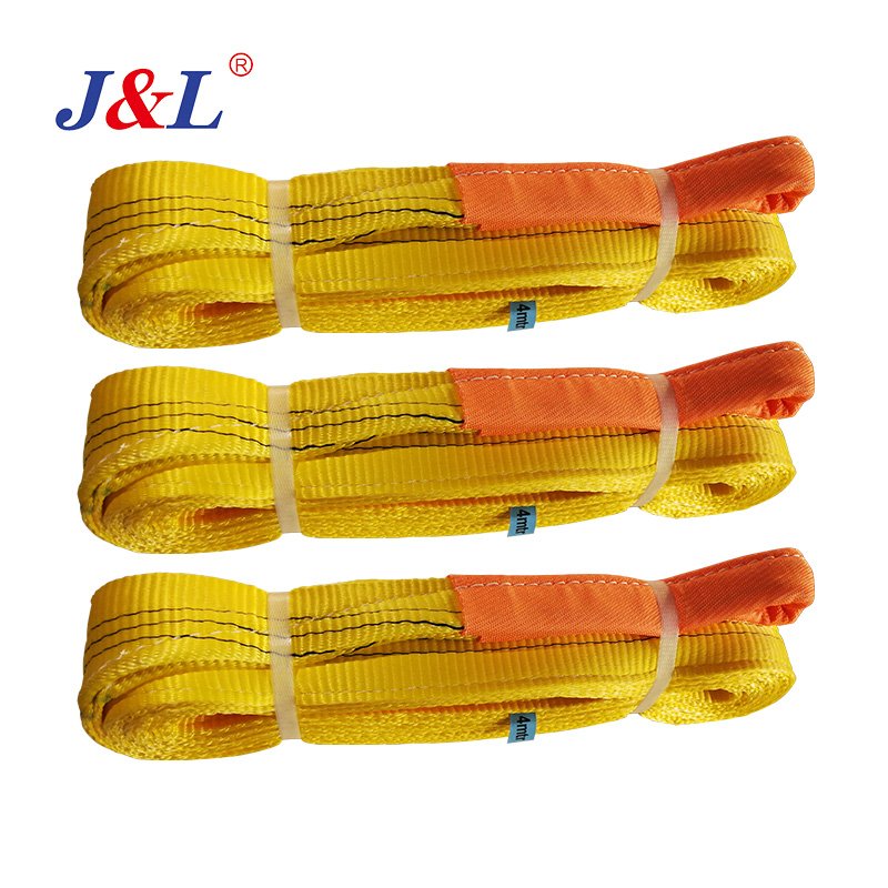 JULI Polyester Eye Type Webbing Sling Safety Factor 7:1 Transport Strap Cargo Lashing Belt for Tightening Loading Safti Belt