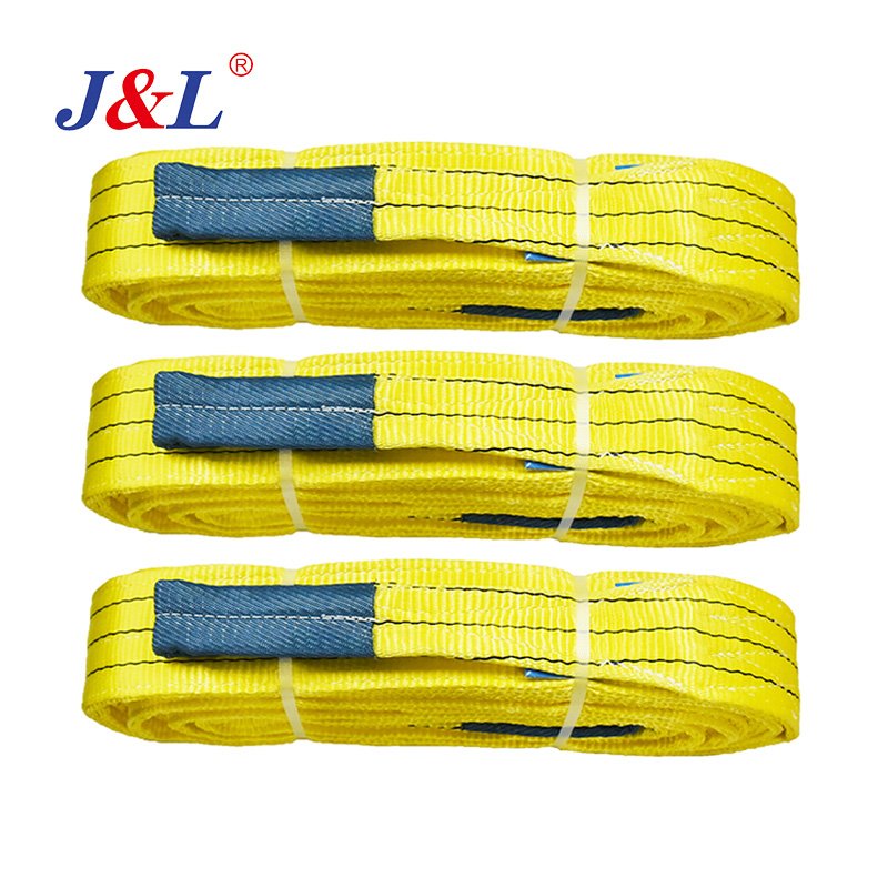 JULI Polyester Eye Type Webbing Sling Safety Factor 7:1 Transport Strap Cargo Lashing Belt for Tightening Loading Safti Belt