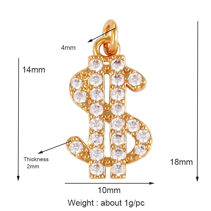 Statue of Liberty Angle Eagle Money Coin Charm Pendant,18K Gold Plated Colour,Necklace Bracelet for Handmade Jewelry Supply L27