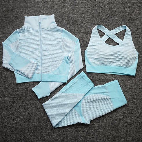 Hot Selling Women's Seamless Yoga Leggings Set Fitness Workout Pants Sports Bra Activewear Tight Butt Gym Shorts Yoga Set